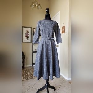 Unique Vintage 50s Devon Swing Dress Full Skirt NWT Small